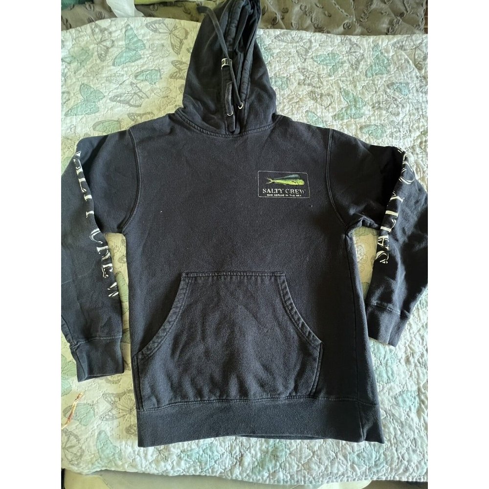 Salty Crew Pullover Hoodie Size Small Sweater Graphic Fishing